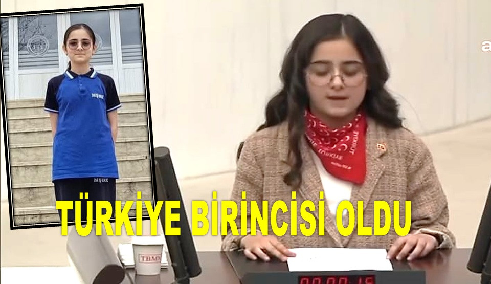 ORDULU ORTAOKUL ÖĞRENCİSİ İREM TBMM'DE KONUŞTU