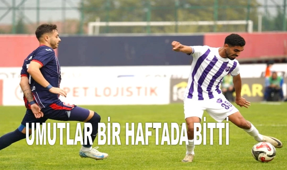 ORDUSPOR 1967 DÜZCE DEPLASMANINDA 3-2 MAĞLUP
