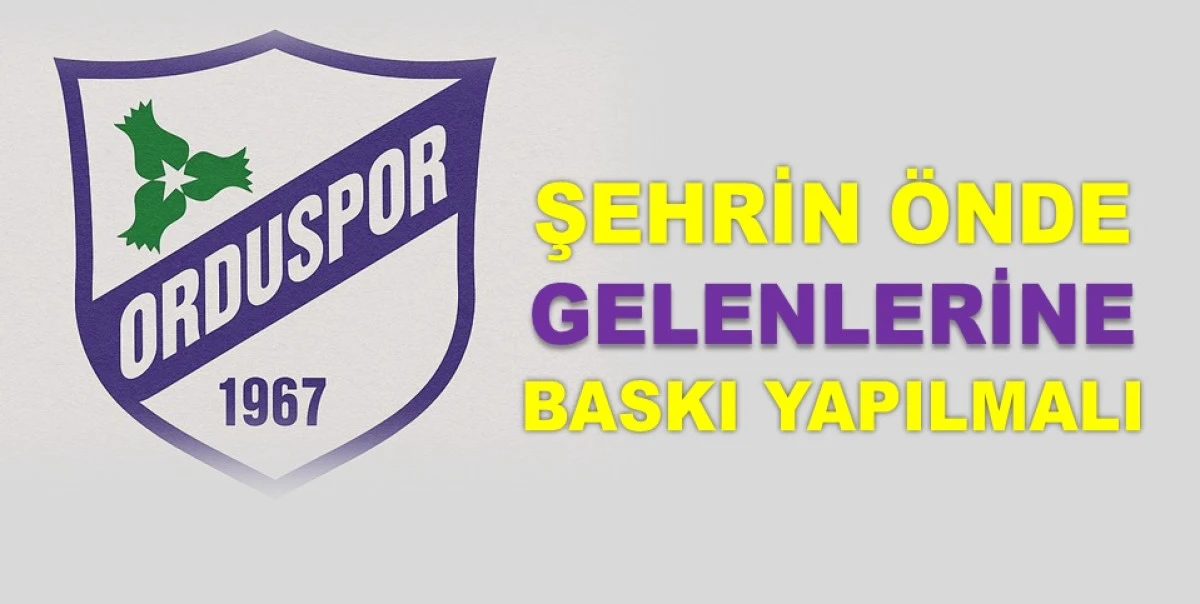 ORDUSPOR'DAN AÇIKLAMA:  BU ŞEHİRDE BİRLİK YOK