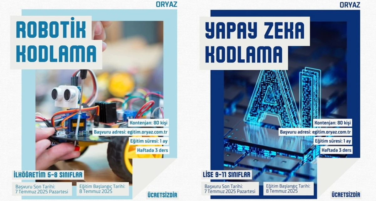 ORYAZ’DA ÜCRETSİZ KODLAMA EĞİTİMLERİ BAŞLIYOR