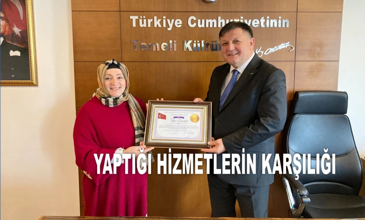 'SEN BİR ORDUSUN' VAKFINDAN TOPARLAK'A TEŞEKKÜR BELGESİ