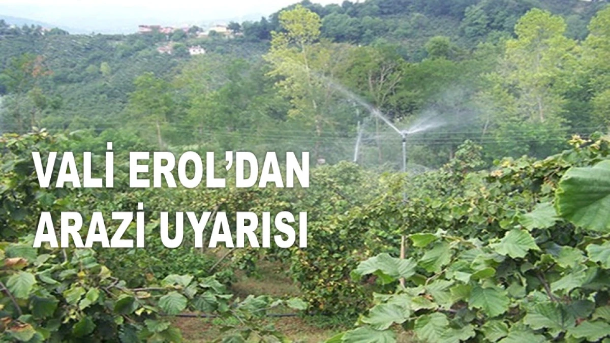 'TARIM ARAZİLERİ TARIM DIŞINDA KULLANDIRMAYIN'