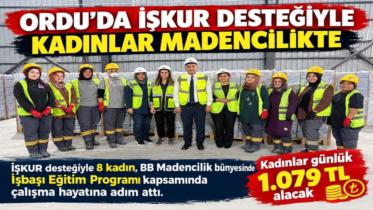 &Uuml;nye&rsquo;de 8 Kadın Daha Maden Sekt&ouml;r&uuml;nde İşbaşı Yaptı