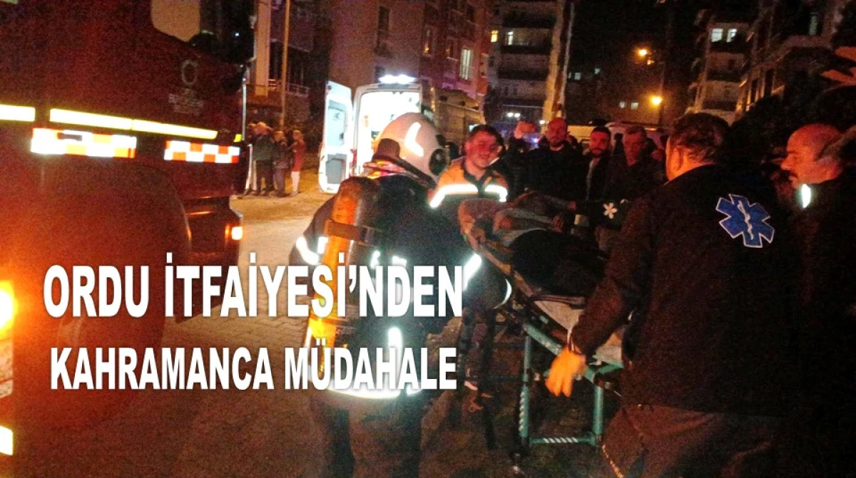 ÜNYE'DE KÜÇÜK KIZ ALEVLERİN ARASINDAN ÇIKARILDI